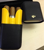 Cohiba Siglo VI (3) in leather cohiba cigar case